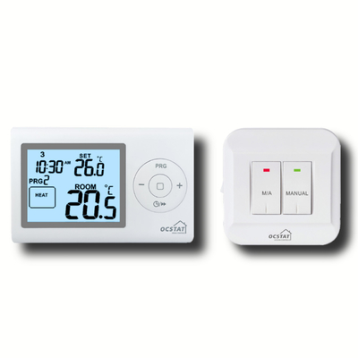 24 operaciones fáciles multifuncionales ambiente del RF de la hora del termóstato ajustable programable de la temperatura