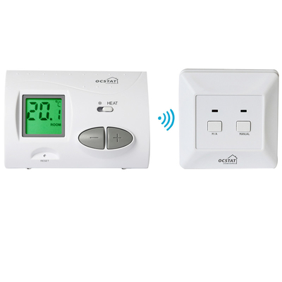 Riseem 868Mhz Blanco Electrónico Botón Grande Digital Termostato para el hogar para calefacción por suelo