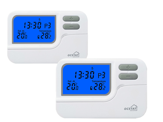Riseem Batería 7 días Termostato de habitación programable con calefacción y enfriamiento