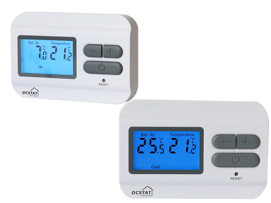 Riseem Presione el botón Easy Reader No programable térmostat digital de habitación eléctrica controlador de temperatura para calefacción