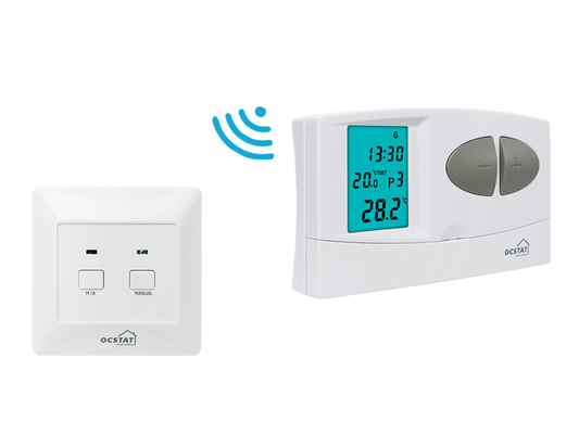 Riseem EL luz de retroceso semanal termostato de habitación RF programable para calefacción por suelo