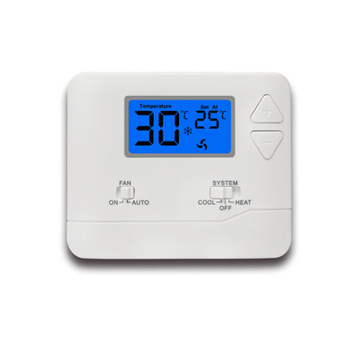 Riseem Display LCD Blanco Sala digital Termostato no programable para sistemas de HVAC