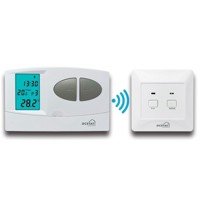Riseem Programable semanal ABS RF de la sala de radiofrecuencia inalámbrica termostato de radiofrecuencia para calefacción por suelo