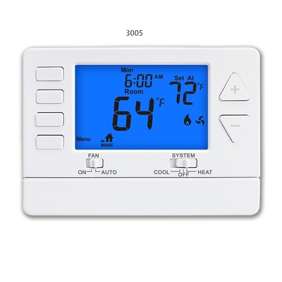 Riseem LCD digital 24V programable 1 calor 1 frío termostato de aire acondicionado
