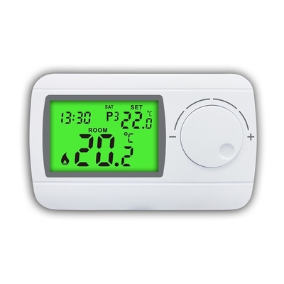 Riseem 230V Termostato de caldera digital con cable ABS programable semanal para el sistema HVAC