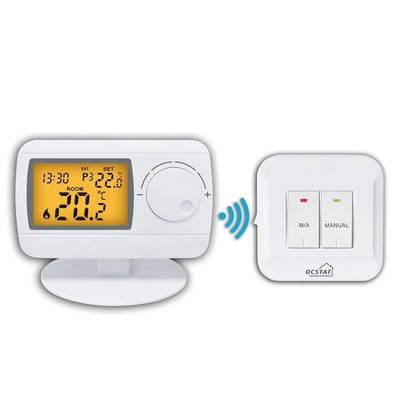 Riseem 433MHZ ABS Digital RF termostato para calefacción y enfriamiento de la sala de calderas de gas