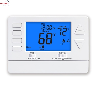 Riseem ABS 24V Programable de varias etapas Mejor termostato para el hogar para la habitación de aire acondicionado