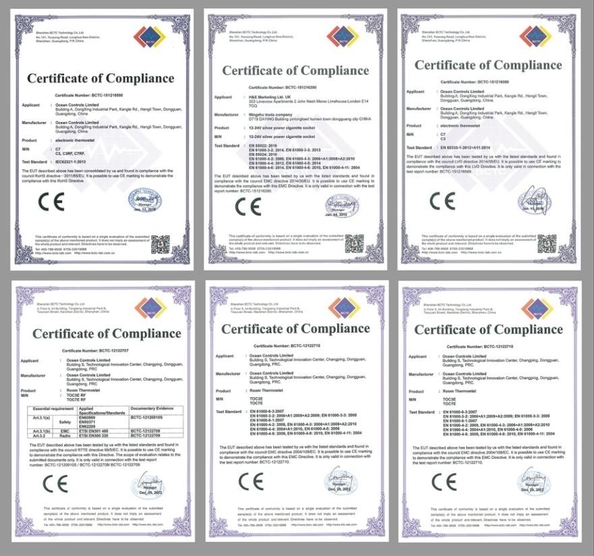 China Ocean Controls Limited certificaciones